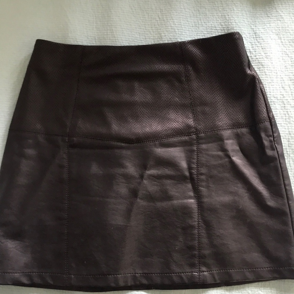 Black vegan leather skirt